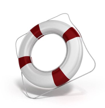 Lifebuoy 3d resimde beyaz bir arka plan üzerinde