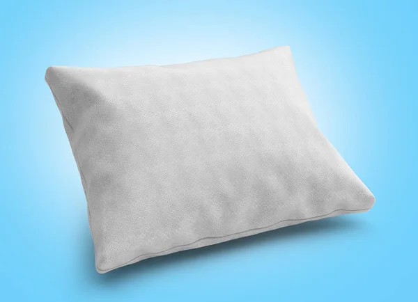 Close up of a clasic white pillow 3d render on gradient backgrou — Stock Photo, Image