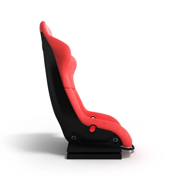スポーティな赤い自動車肘掛け椅子白い表現の 3 d 図 — ストック写真