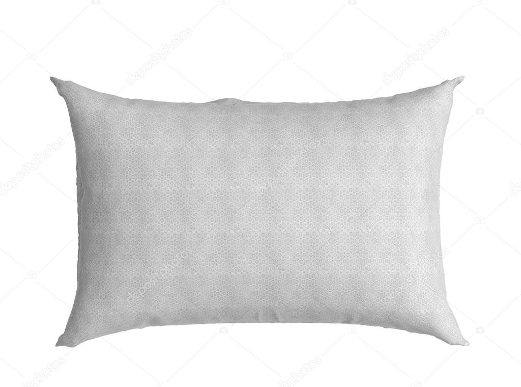 clasic white pillow 3d illustration on white