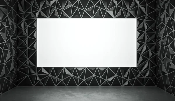 Rendering astratto 3d di superficie nera Sfondo con spazio per — Foto Stock