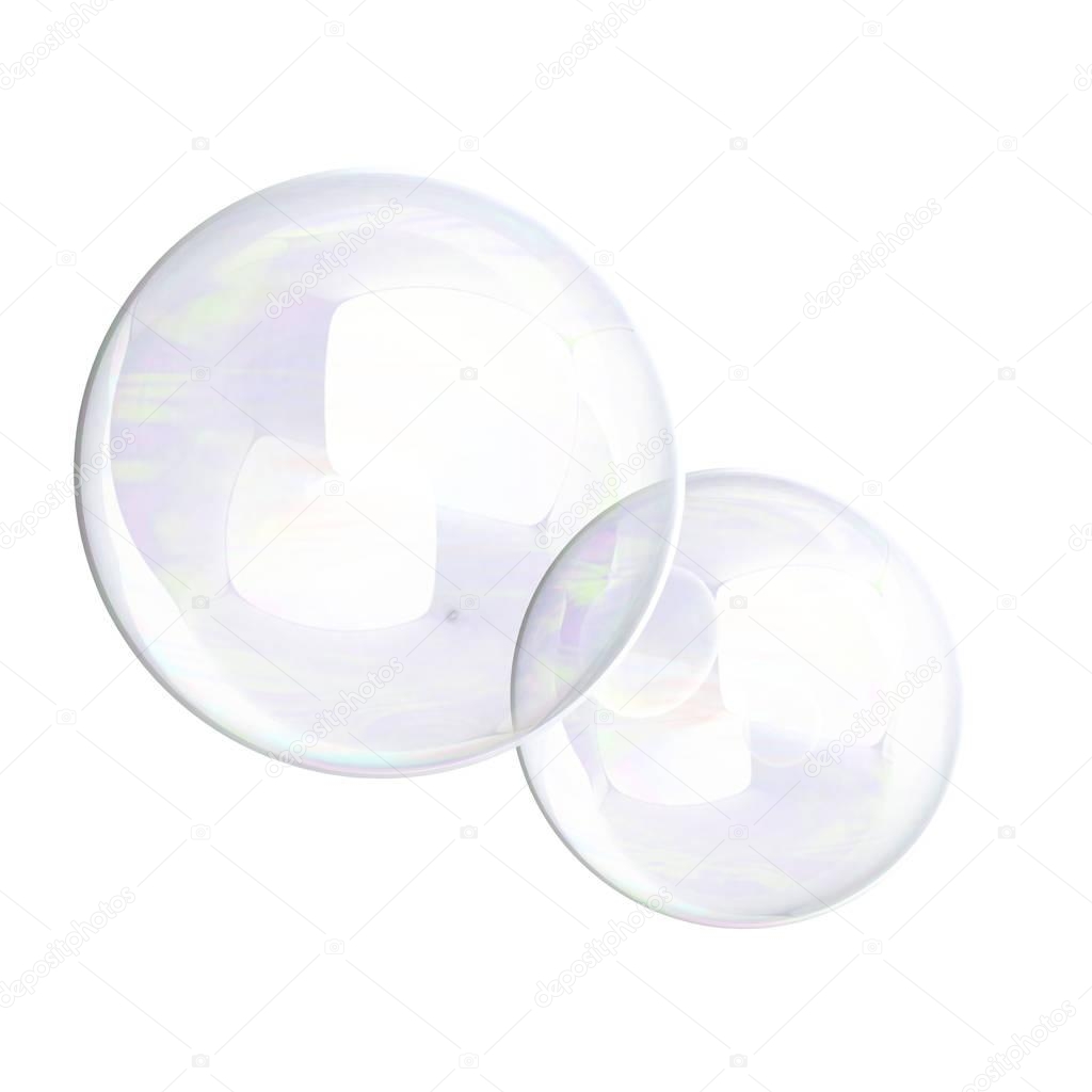 soap bubbles blower 3d render isolated on white background