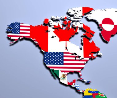 Amerika kapatmak 3d render