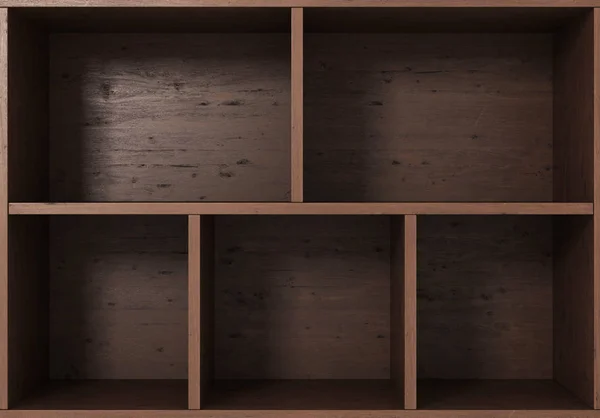 dark bookshelf isolated on white background