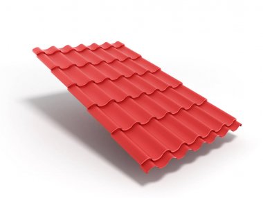 metal kiremit sayfası 3d render beyaz arka plan üzerinde izole