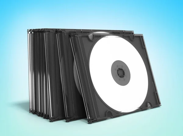 3D CD covers open on gradient background — Stock Photo, Image