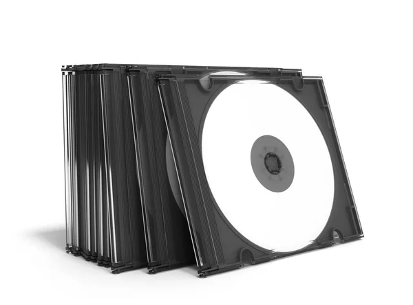 3D CD covers open on white background — Stock Photo, Image