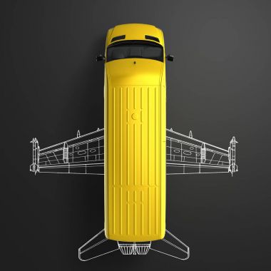 hızlı teslimat ticari araç arka planda kavramı wi