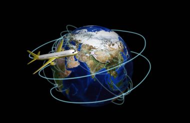 Hava taşıma rou ile seyahat ve ulaşım kara kavramı