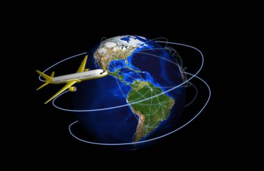 Hava taşıma rou ile seyahat ve ulaşım kara kavramı