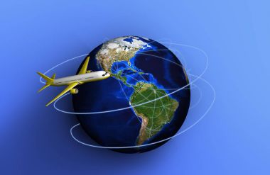 Hava taşıma rou ile seyahat ve ulaşım kara kavramı