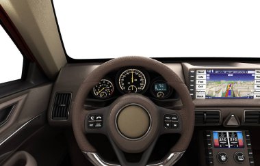 Windows 3B hasta ile modern yeni araba Önden Görünüm kontrol paneli