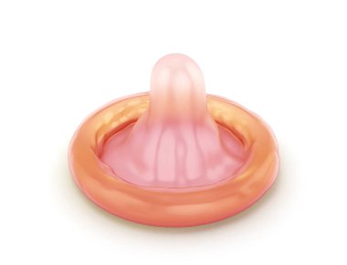 parlak ve parlak purpule prezervatif 3d render