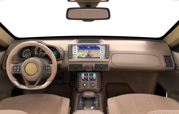 Windows 3B hasta ile modern yeni araba Önden Görünüm kontrol paneli