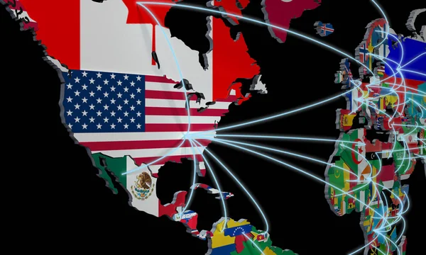 ONLINE alışveriş dünya harita 3d resimde siyah