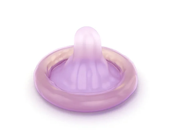 Glänzend blaues Kondom 3D-Render — Stockfoto
