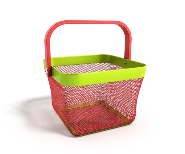 Vaciar cesta de la compra Render aislado sobre fondo blanco 3D Enfermo — Foto de Stock