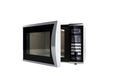 Hiçbir gölge 3d çizim mikrodalga fırın