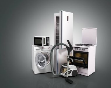 Ev aletleri beyaz buzdolabı çamaşır makinesi stov grubu