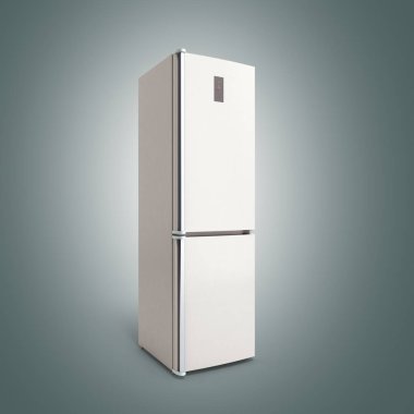 Paslanmaz çelik modern açık buzdolabı Grey 3d çizim