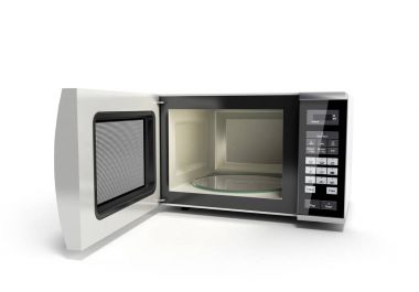 Mikrodalga fırın açmak hiçbir gölge 3d çizim