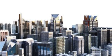 Panorama cityscape modern yüksek katlı binalar ce Panoraması