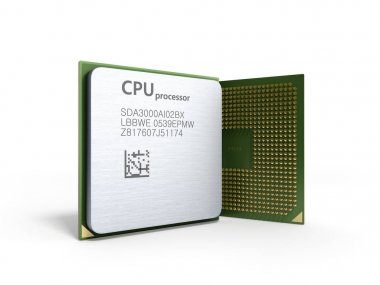Merkez bilgisayar işlemci Cpu yüksek çözünürlükte 3d render