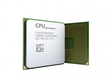 Merkez bilgisayar işlemci Cpu yüksek çözünürlükte 3d render yok sha