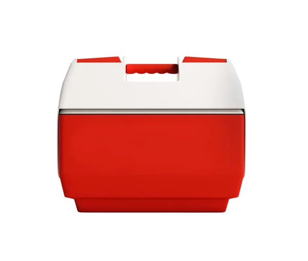 Kapalı buzdolabı kutusunda kırmızı 3d render gölge yok — Stok fotoğraf