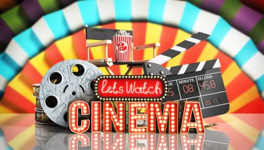 sinema vardı ışık kavramı NEF sağlar izle sinema 3d render sinema