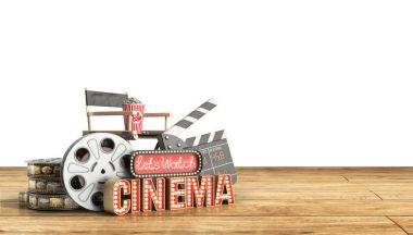sinema vardı ışık kavramı NEF sağlar izle sinema 3d render sinema