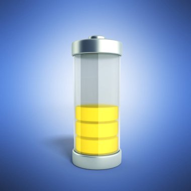 Pil şarj Pil şarjı mavi 3d Hüseyin Seviye Göstergeleri