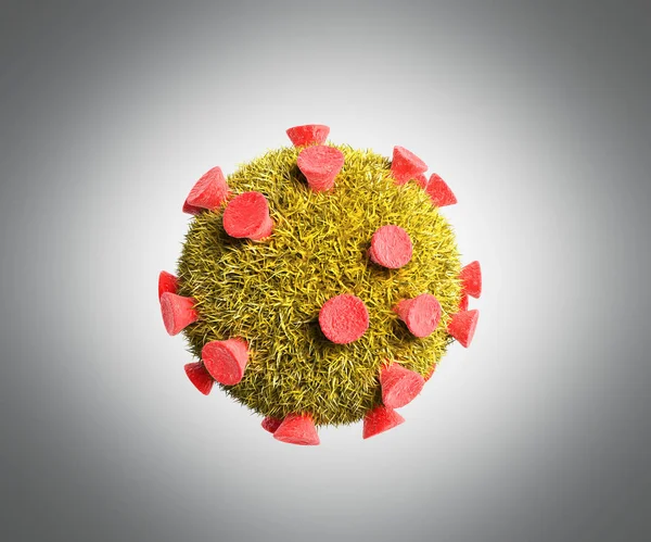 Λεπτομερείς 3d ιατρική απεικόνιση των virusesm βακτηρίων απομονωμένων o — Φωτογραφία Αρχείου