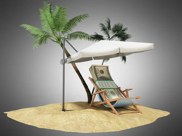 Bir kredi tatil kavramı kavramı seyahat yüz doları b