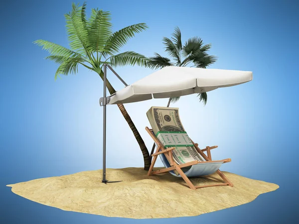 Bir kredi tatil kavramı kavramı seyahat yüz doları b