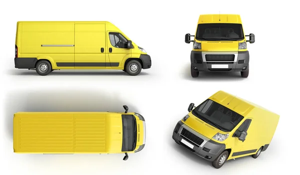 Collection 3d rendu jaune Van Icon — Photo