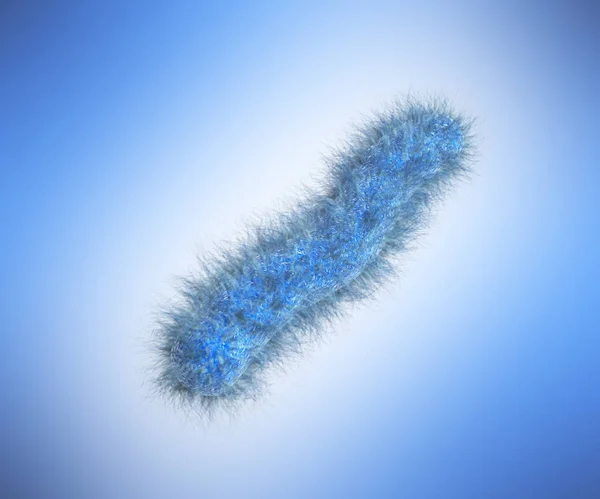 Λεπτομερείς 3d ιατρική απεικόνιση των virusesm βακτηρίων σε μπλε ΒΑ — Φωτογραφία Αρχείου