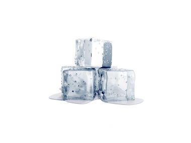 buz küpleri beyaz arka plan üzerinde 3d render gölge yok