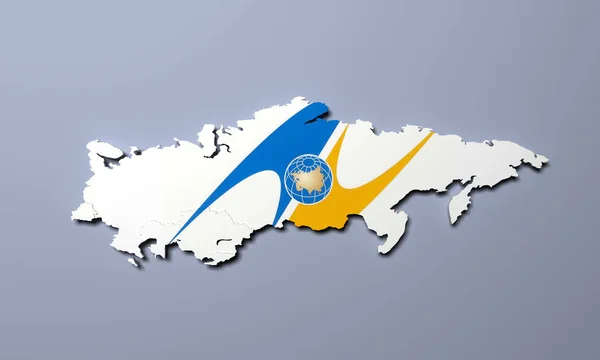 Üye devletlerin, Avrasya ekonomik Birliği (E şematik Haritası — Stok fotoğraf
