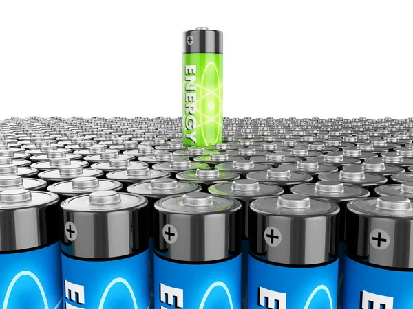 Batteri magt koncept Grøn energi Baggrund fra kampe og - Stock-foto