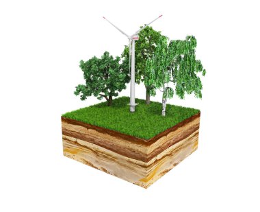 Alternatif enerji kesit o 3d şekil kavramı