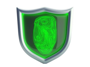 Güvenli kaynak konsept güvenlik işareti 3D sade rendeleme