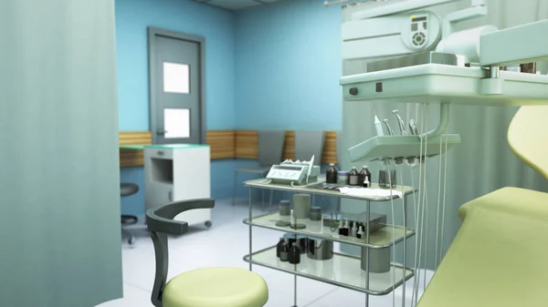 Special equipment for a dentist dentist office 3d render