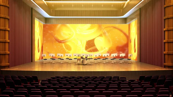 Interior da sala de concerto 3d renderizar imagem — Fotografia de Stock