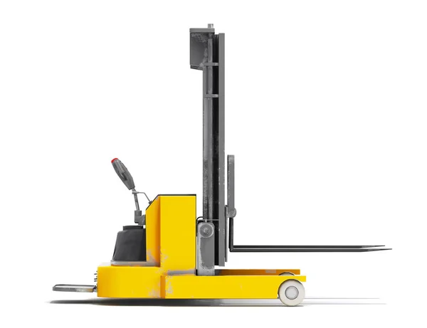 Forklift loader isolated 3D render on white — 스톡 사진