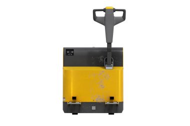 Forklift yükleyicisi izole edilmiş 3d görüntüleme beyaz üzerine gölge yok