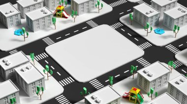 derme çatma bir şehirde metin veya nesne sunumu için yeri olan boş bir arazi parçası