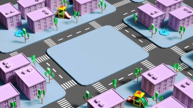 derme çatma bir şehirde metin veya nesne sunumu için yeri olan boş bir arazi parçası