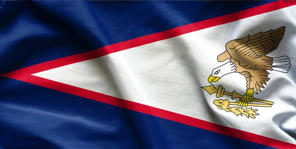 Bandera de tela ondeante de Samoa Americana — Foto de Stock