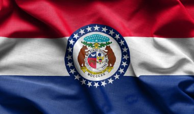 Missouri bayrak - ABD bayrakları kumaş dokusu